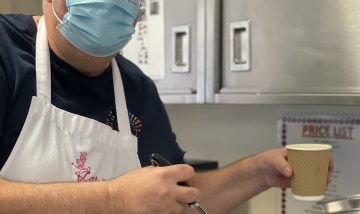 LPT volunteer serves up a year-long ‘Hug in a Mug’ to staff!