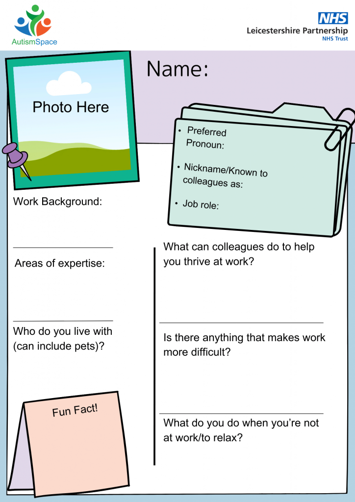 poster for a work colleague profile template