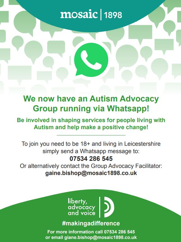 Autism Advocacy group poster