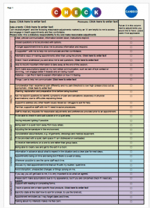 health reasonable adjustment checklist