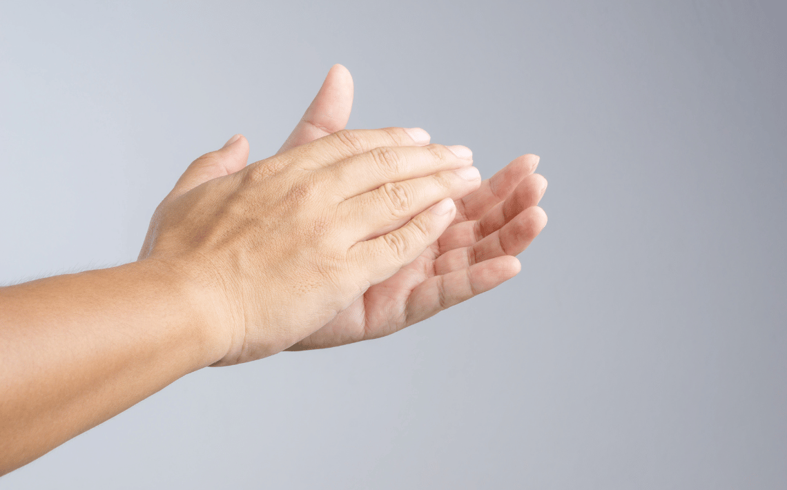 hands clapping white background