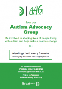 poster for Mosaic autism advocacy group