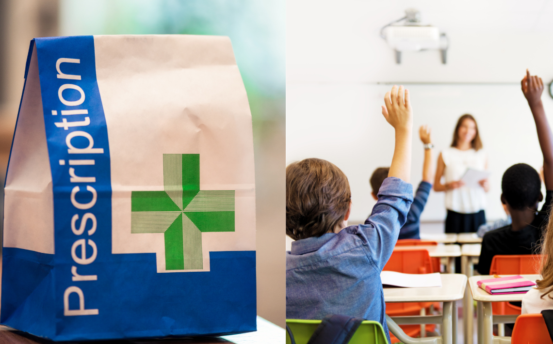 prescription bag in school setting