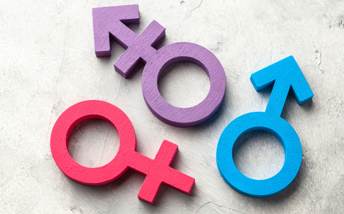 Gender Symbols on white background